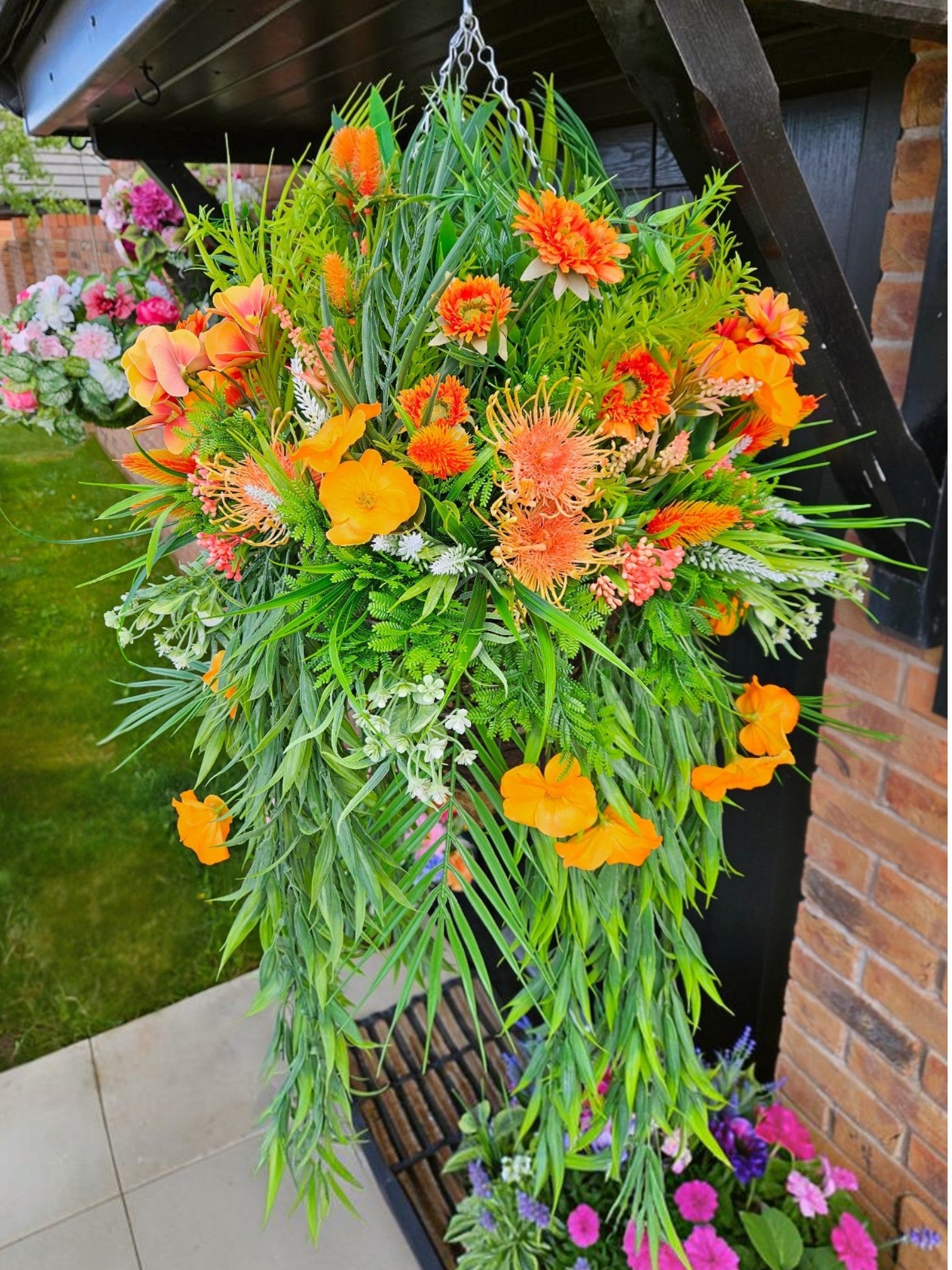 Tropical Sunset Hanging Basket