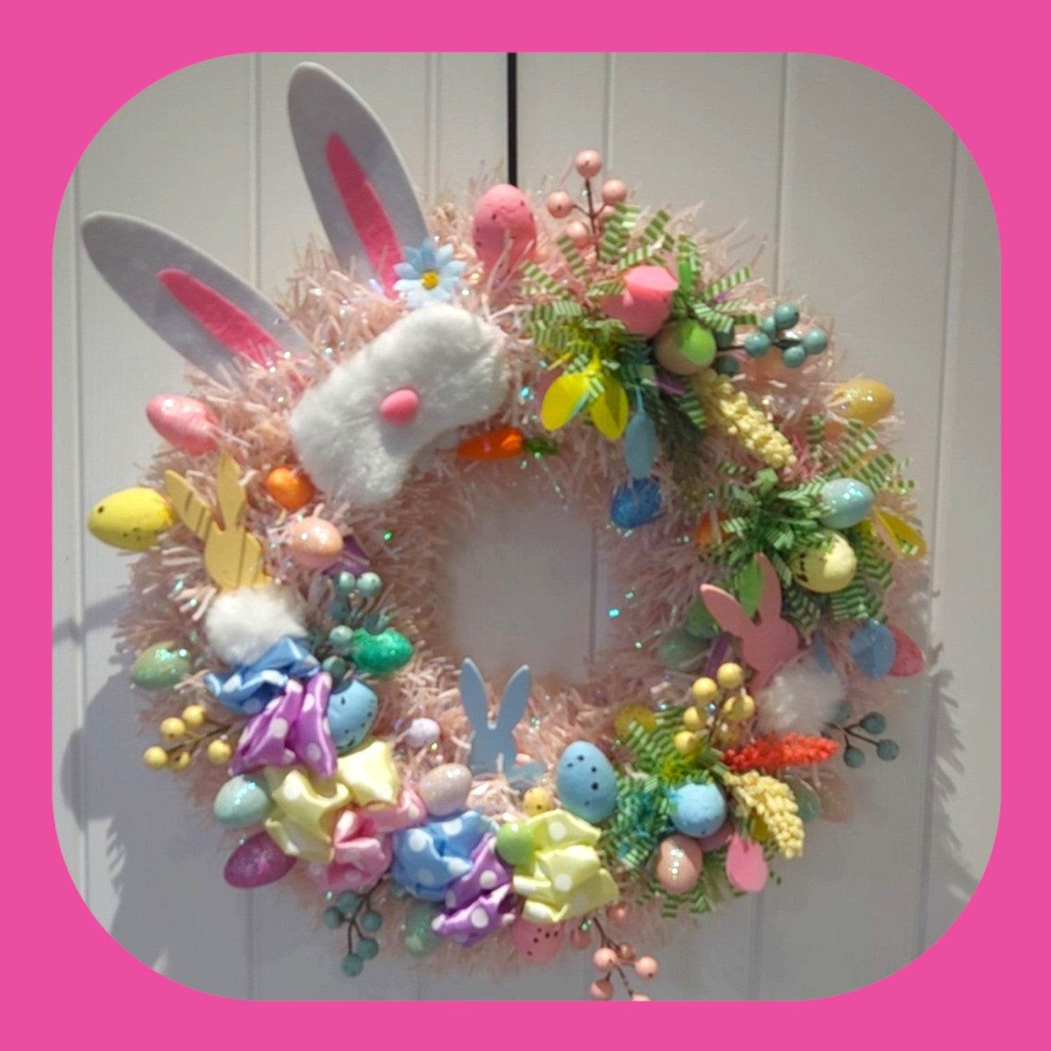 Bunny Hop Wreath 🐰🌸