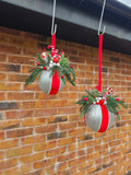 Candy Cane Crush Sister 15cm/20cm Bauble Set