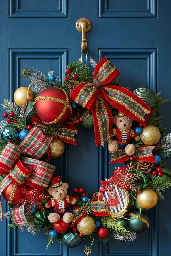 The Toy Soldiers - Luxury Teddy Bear Christmas Wreath